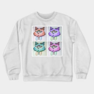 Pop Art Space Cats Crewneck Sweatshirt